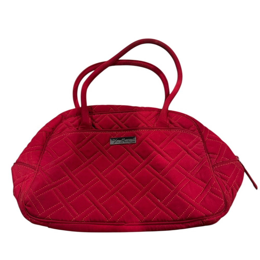 Vera Bradley Red Bowler Satchel Bag